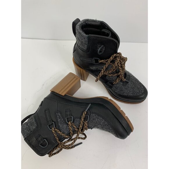 Sorel Womens Blake Heeled Lace-Up Winter Boots Size 7 EUC 8489 nonslip Booties - Picture 2 of 13